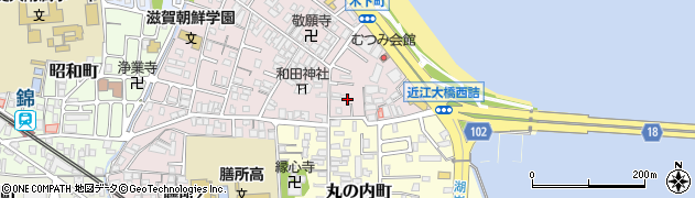 滋賀県大津市木下町8周辺の地図