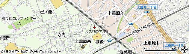愛知県知立市上重原町島間周辺の地図