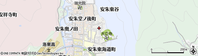 京都府京都市山科区安朱東海道町周辺の地図