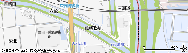 愛知県東浦町（知多郡）森岡（臨時七割）周辺の地図