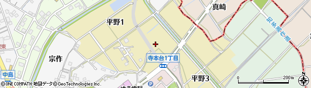 愛知県知多市平野周辺の地図