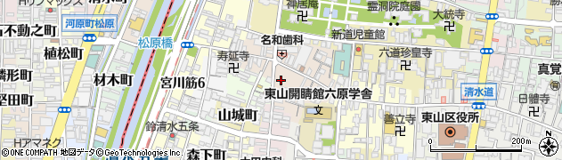 京都府京都市東山区弓矢町周辺の地図