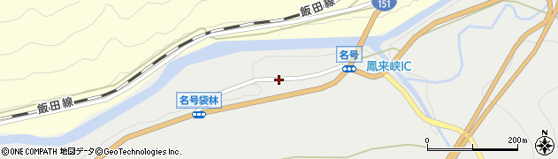 愛知県新城市名号（丹野）周辺の地図
