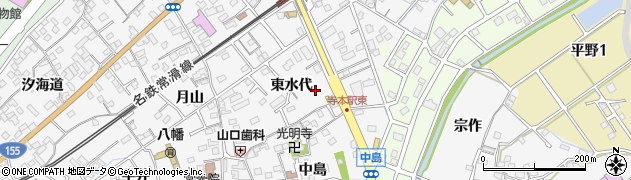 愛知県知多市八幡（東水代）周辺の地図