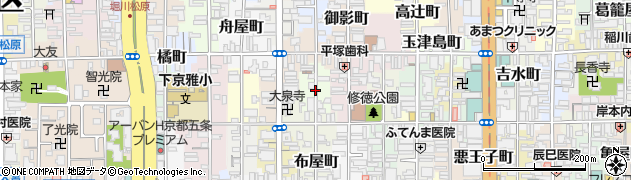 京都府京都市下京区亀屋町周辺の地図