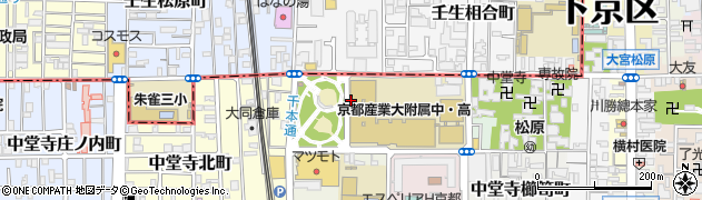 京都府京都市下京区中堂寺命婦町周辺の地図
