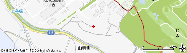 滋賀県草津市山寺町周辺の地図