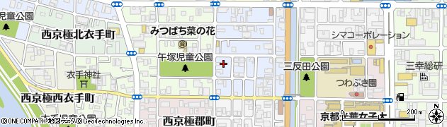 京都府京都市右京区西京極北大入町周辺の地図