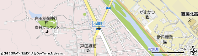 小坂町周辺の地図