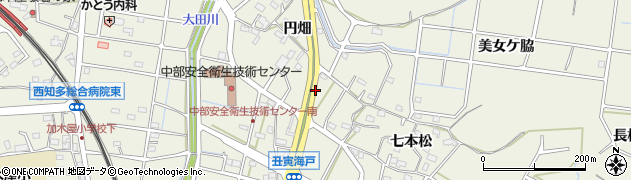 愛知県東海市加木屋町（円畑）周辺の地図