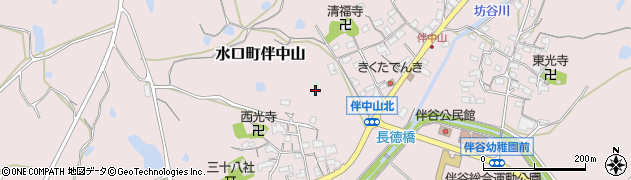 滋賀県甲賀市水口町伴中山周辺の地図