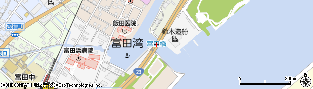 富田浜橋周辺の地図