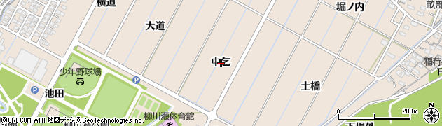 愛知県豊田市畝部東町中乞周辺の地図