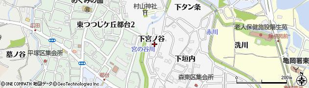 京都府亀岡市篠町森下宮ノ谷周辺の地図
