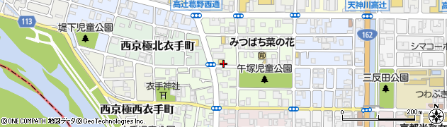 京都府京都市右京区西京極午塚町周辺の地図