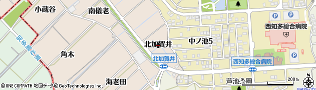 愛知県東海市高横須賀町（北加賀井）周辺の地図