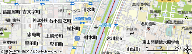 京都府京都市下京区材木町421周辺の地図