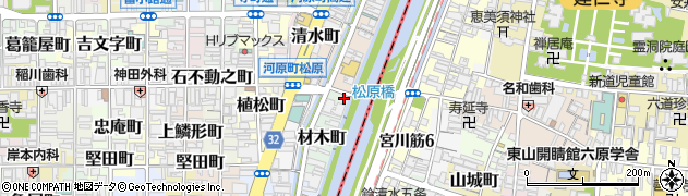 京都府京都市下京区材木町421-5周辺の地図