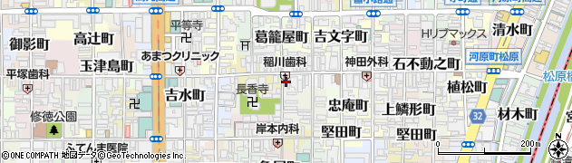 京都府京都市下京区樋之下町32周辺の地図