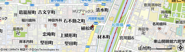京都府京都市下京区松川町周辺の地図