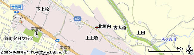 京都府亀岡市篠町王子（北垣内）周辺の地図