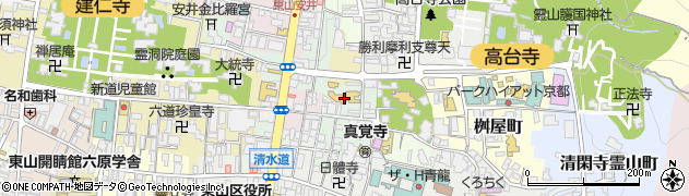 京都府京都市東山区金園町周辺の地図