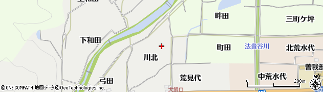 京都府亀岡市曽我部町犬飼川北周辺の地図