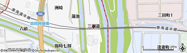 愛知県東浦町（知多郡）森岡（三洲道）周辺の地図