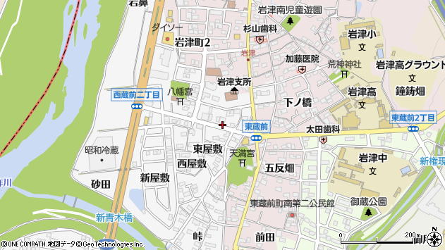 〒444-2147 愛知県岡崎市西蔵前町の地図
