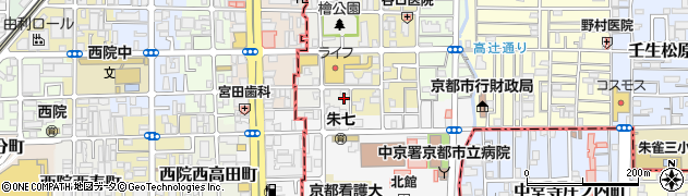 京都府京都市中京区壬生西檜町29周辺の地図
