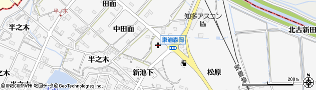 愛知県東浦町（知多郡）森岡（柳ケ坪）周辺の地図