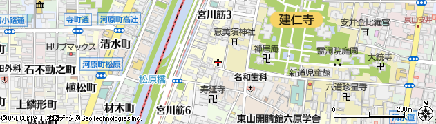 京都府京都市東山区下柳町周辺の地図