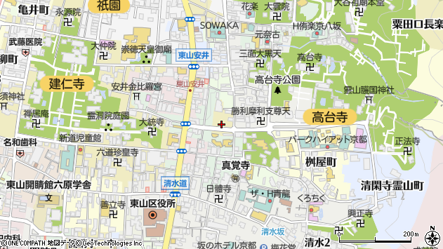 〒605-0824 京都府京都市東山区南町の地図