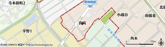 愛知県東海市養父町真崎周辺の地図