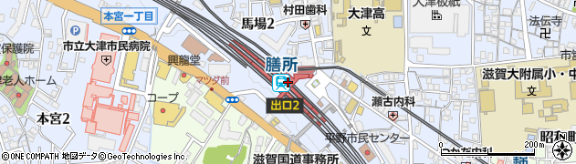 滋賀県大津市周辺の地図