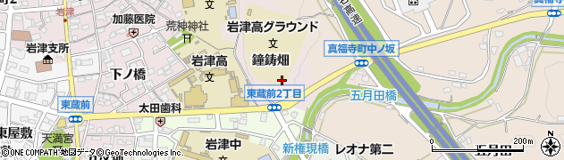 愛知県岡崎市東蔵前町鐘鋳畑周辺の地図
