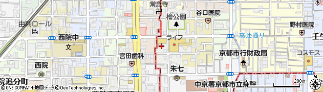 京都府京都市中京区壬生西檜町6周辺の地図