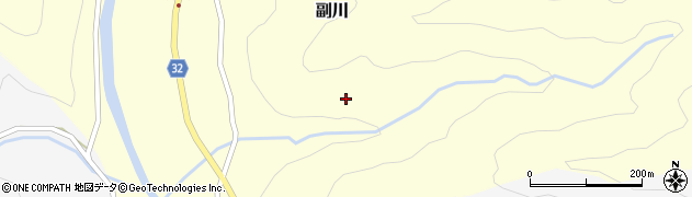 愛知県新城市副川（三角）周辺の地図