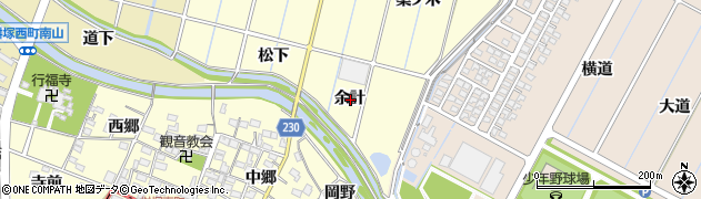 愛知県豊田市桝塚東町余計周辺の地図