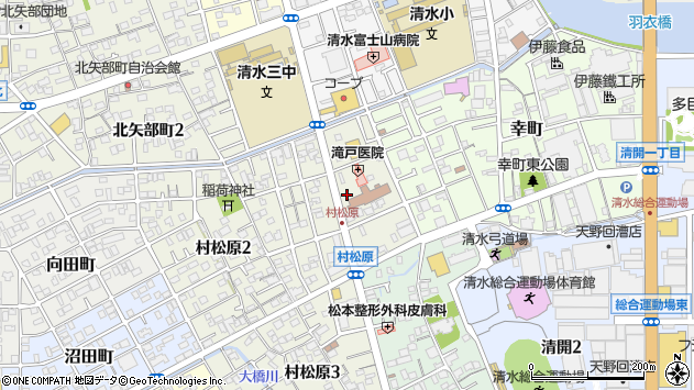 〒424-0934 静岡県静岡市清水区村松原の地図