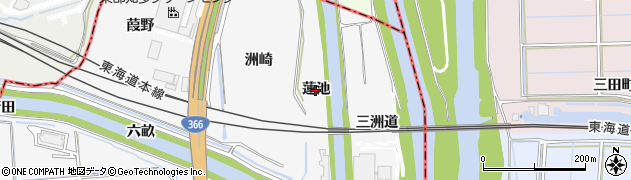 愛知県東浦町（知多郡）森岡（蓮池）周辺の地図