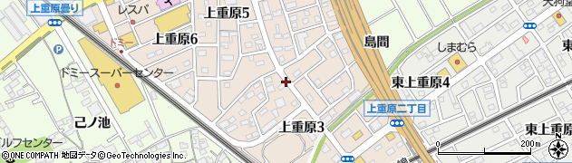 愛知県知立市上重原周辺の地図