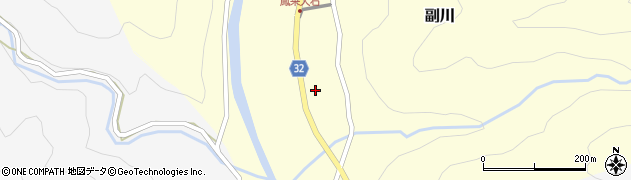 愛知県新城市副川（大貝津）周辺の地図