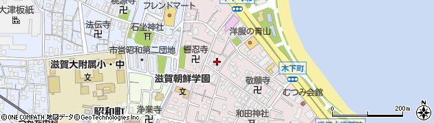 滋賀県大津市木下町13周辺の地図