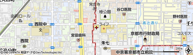 京都府京都市中京区壬生西檜町8周辺の地図