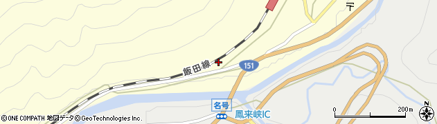 愛知県新城市川合中西周辺の地図