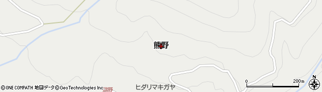 滋賀県日野町（蒲生郡）熊野周辺の地図