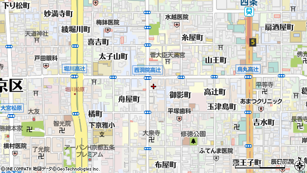〒600-8446 京都府京都市下京区堀之内町の地図