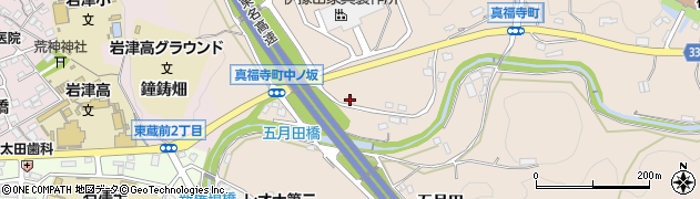 愛知県岡崎市真福寺町（中ノ坂）周辺の地図