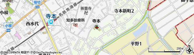 知多市役所　寺本保育園周辺の地図